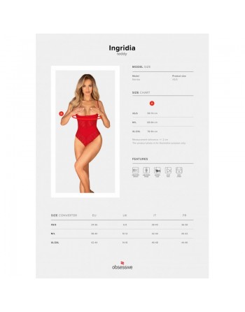 Ingridia body ouvert - Rouge